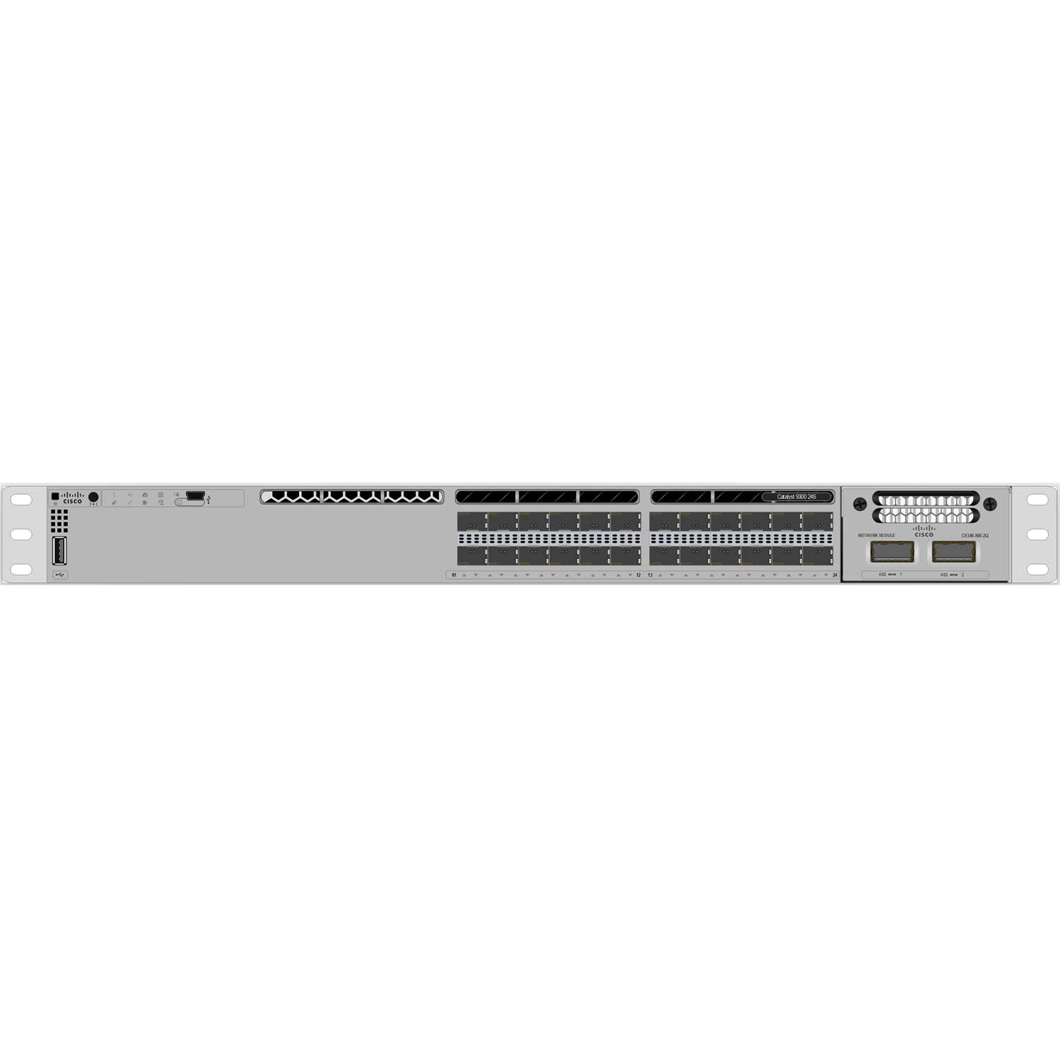 Catalyst 9300  24 GE SFP Ports, modular uplink Switch